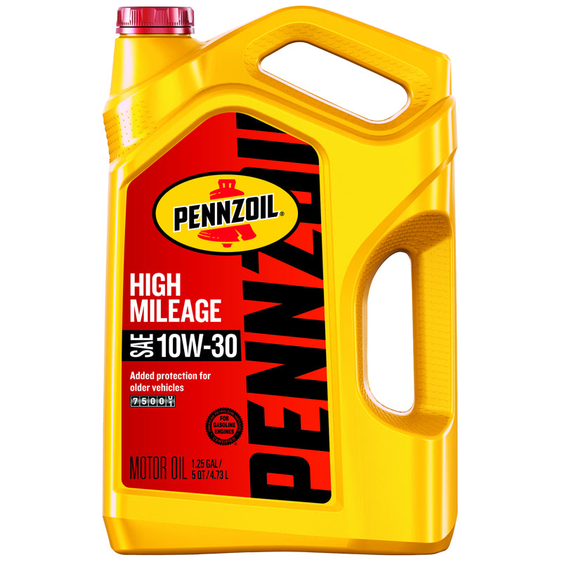 PENNZOIL - Pennzoil High Mileage 10W-30 Gasoline Conventional Motor Oil 5 qt 1 pk - Case of 3