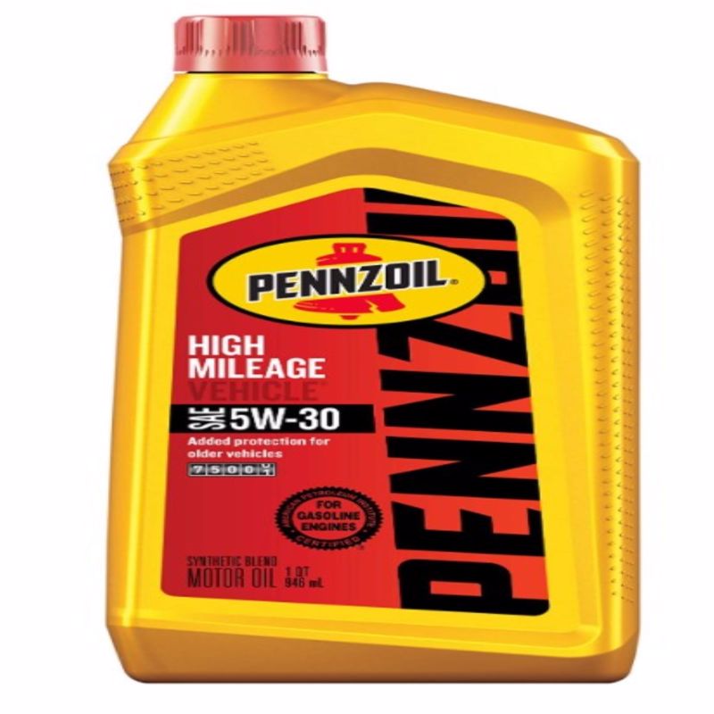 PENNZOIL - Pennzoil High Mileage Vehicle 5W-30 Synthetic Blend Motor Oil 1 qt 1 pk - Case of 6