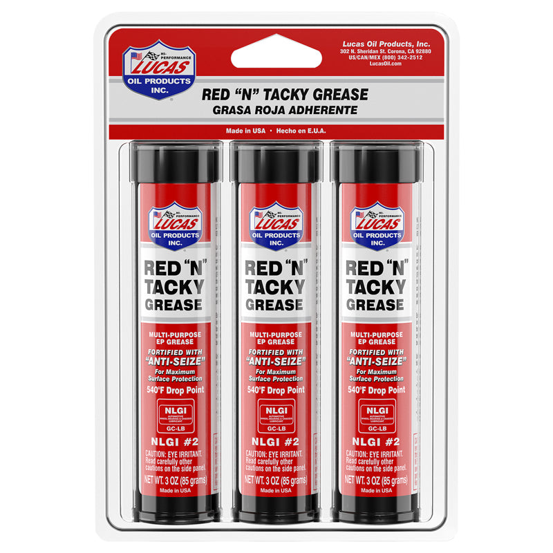 LUCAS OIL PRODUCTS INC - Lucas Oil Products Red "N" Tacky Multi-Purpose Grease Stick 3 oz