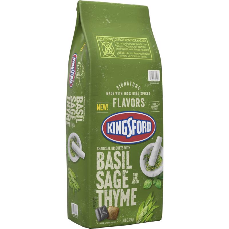 KINGSFORD - Kingsford Signature All Natural Basil Sage Thyme Charcoal Briquettes 8 lb