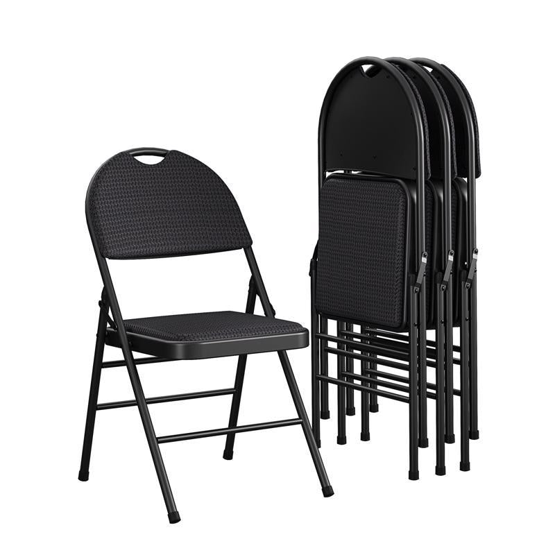 COSCO - Cosco Black Fabric XL Folding Chair 4 pk