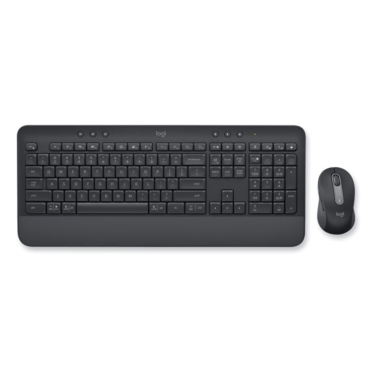 Logitech - Signature MK650 Wireless Keyboard and Mouse Combo for Business, 2.4 GHz Frequency/32 ft Wireless Range, Graphite