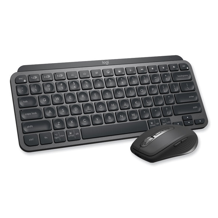 Logitech - MX Keys Mini Combo for Business Wireless Keyboard and Mouse, 2.4 GHz Frequency/32 ft Wireless Range, Graphite