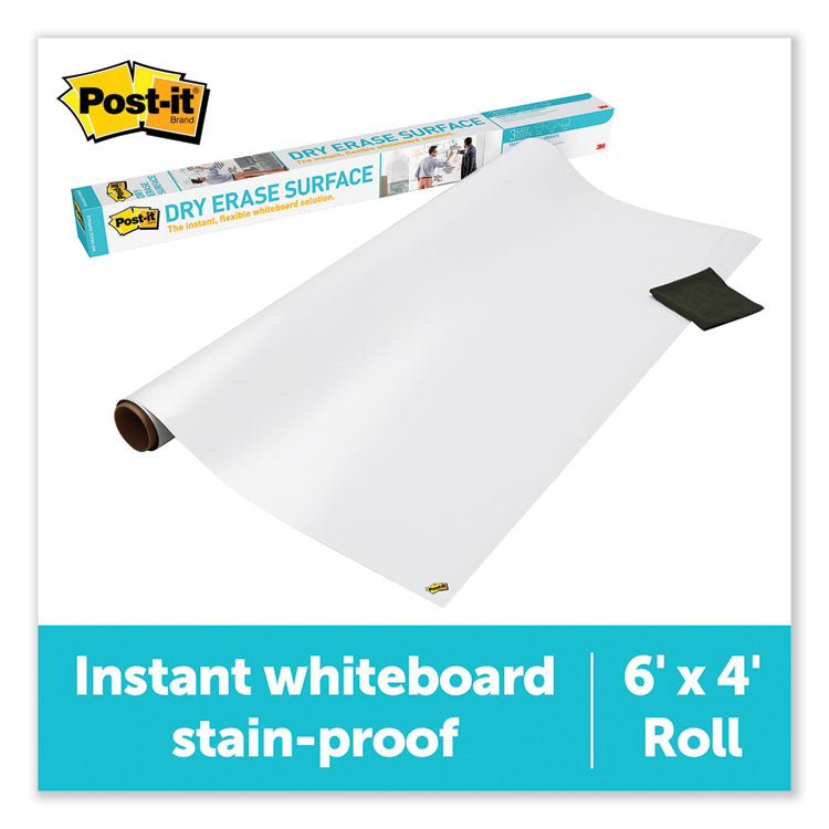 Post-it - Dry Erase Surface with Adhesive Backing, 72 x 48, White Surface