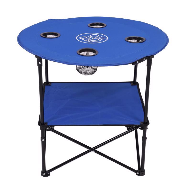 RIO BRANDS - Rio Brands Plastic Blue 28 in. Round Foldable Picnic Table
