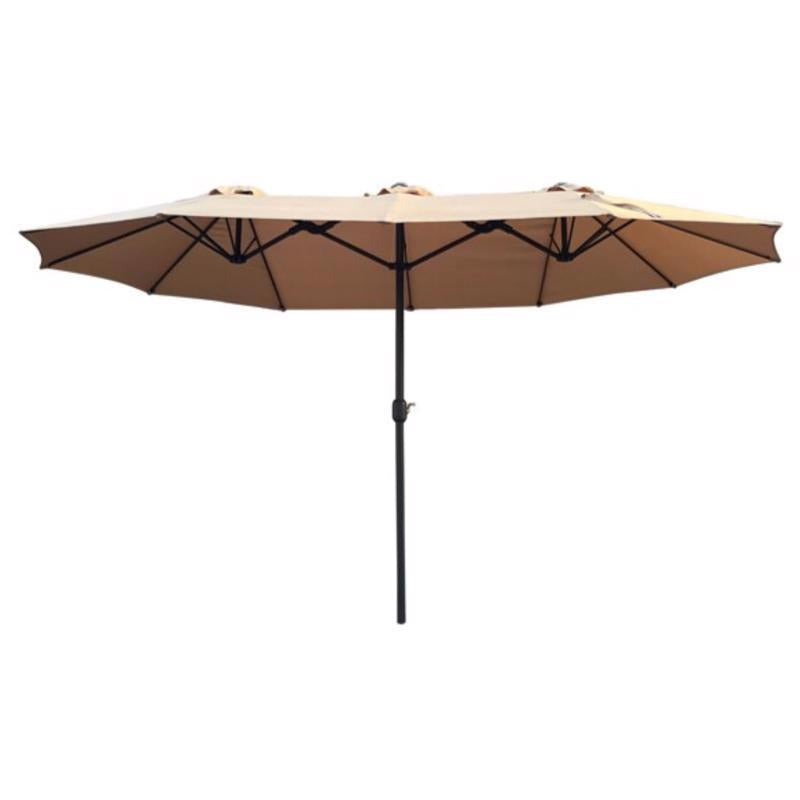 LIVING ACCENTS - Living Accents 15 ft. Beige Patio Umbrella
