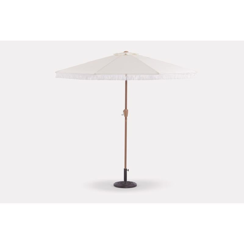 LIVING ACCENTS - Living Accents 9 ft. Tiltable White Patio Umbrella