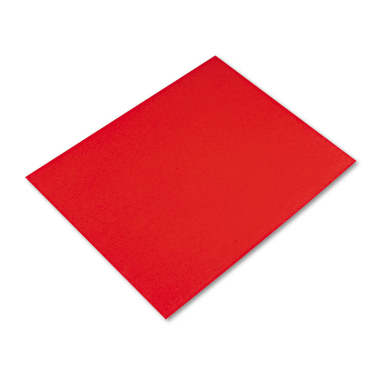 Pacon - Four-Ply Railroad Board, 22 x 28, Red, 25/Carton