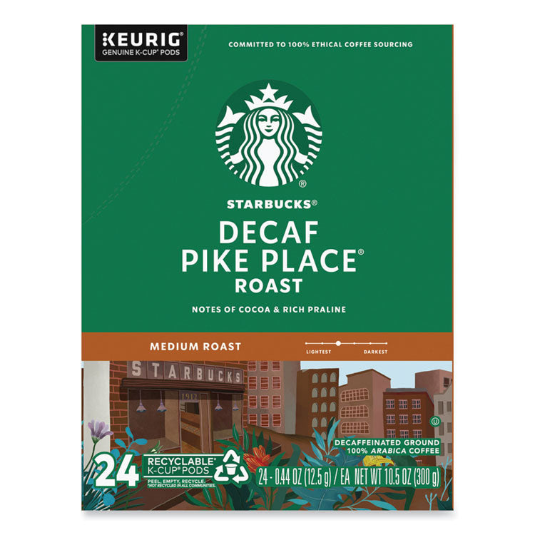 Starbucks - Pike Place Decaf Coffee K-Cups, 96/Carton