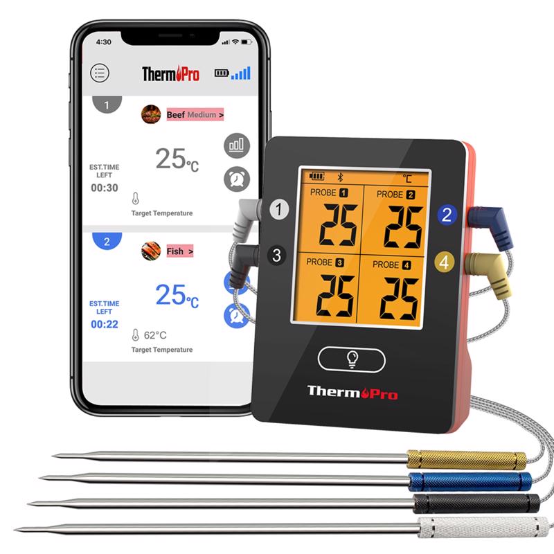 THERMOPRO - ThermoPro TP25W LCD Bluetooth Enabled Grill/Meat Thermometer