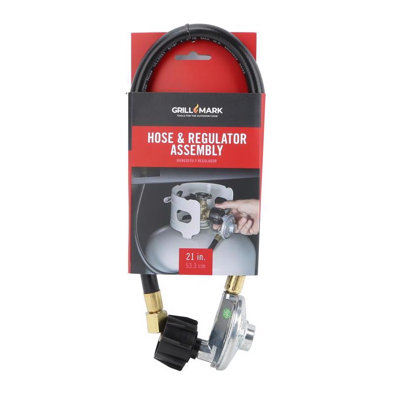 GRILL MARK - Grill Mark 21 in. L Rubber Propane Hose and Regulator