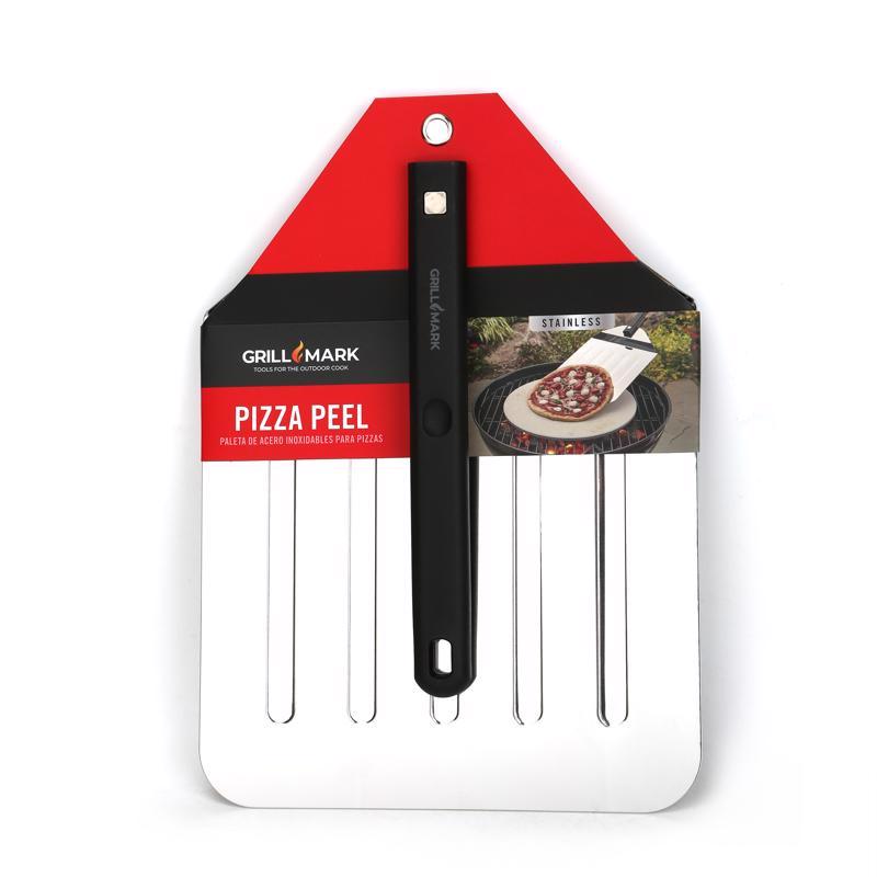 GRILL MARK - Grill Mark Stainless Steel Black/Silver Pizza Peel 1 pk