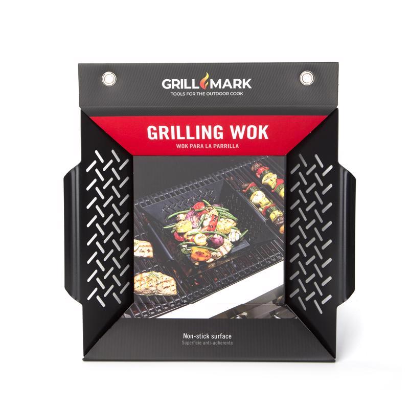 GRILL MARK - Grill Mark Steel Wok Topper 12 in. L X 12 in. W 1 pk