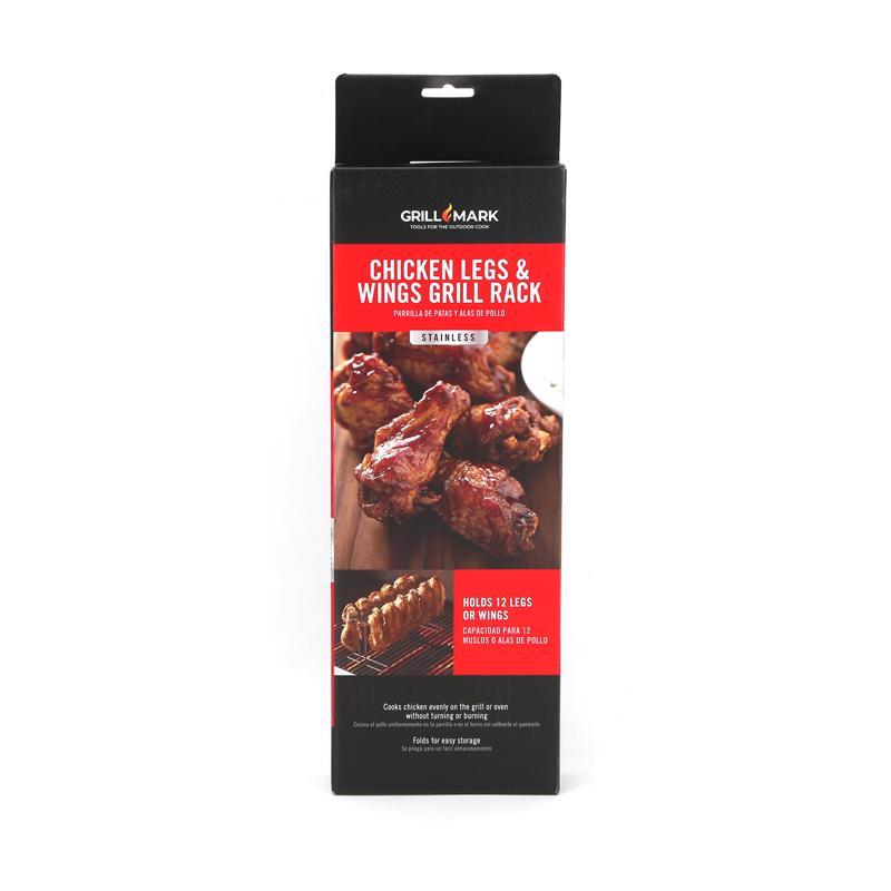 GRILL MARK - Grill Mark EZ Stainless Steel Chicken Leg/Wing Hanger 13.75 in. L X 5 in. W 1 pk
