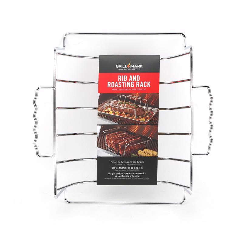 GRILL MARK - Grill Mark Steel Rib and Roast Rack 10 in. L X 4.75 in. W 1 pk