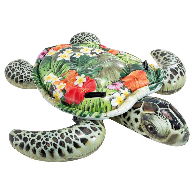 INTEX - Intex Multicolored Vinyl Inflatable Sea Turtle Ride-On Pool Float