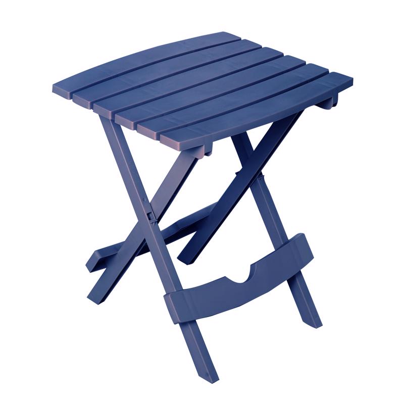 ADAMS - Adams Quik-Fold Patriotic Blue Rectangular Resin Folding Side Table