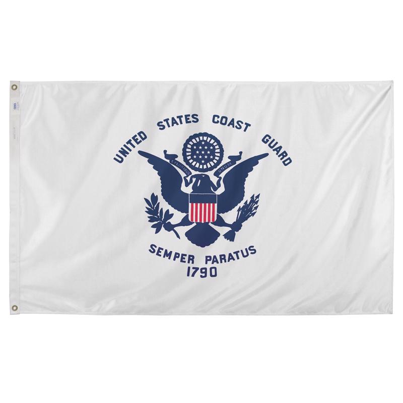 VALLEY FORGE - Valley Forge Coast Guard Military Flag 3 ft. W X 5 ft. L