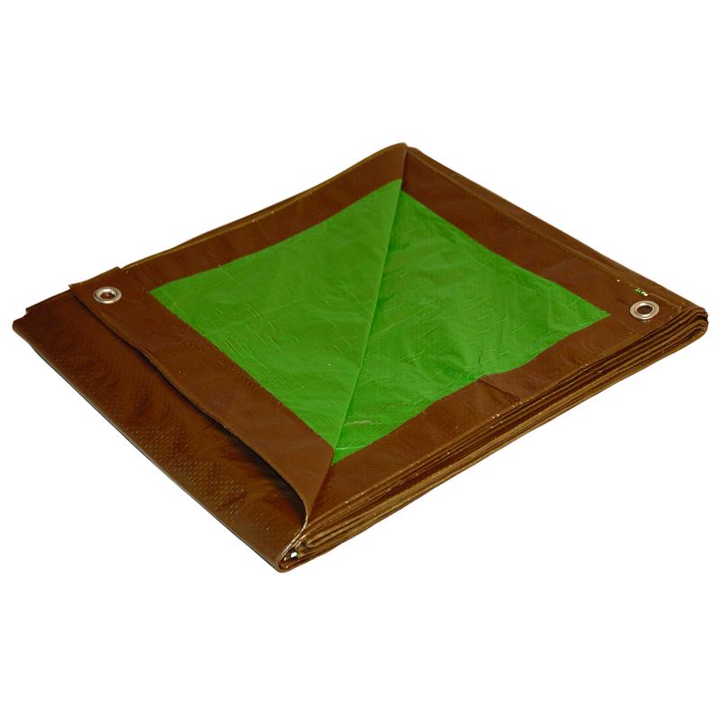DRY TOP - Dry Top 10 ft. W X 20 ft. L Medium Duty Polyethylene Poly Tarp Brown/Green