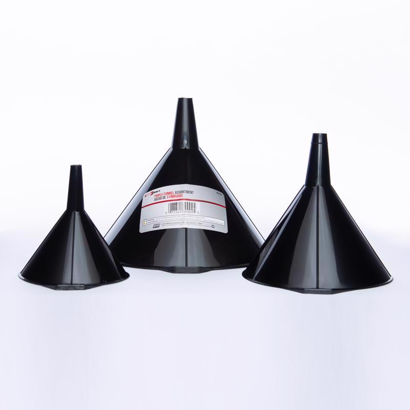 SHOP CRAFT - Shop Craft Black Plastic Funnel Set - Case of 6