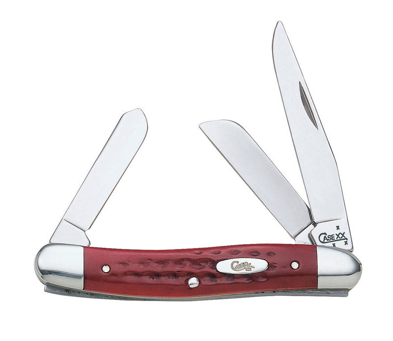 CASE - Case Med Stockman Red Stainless Steel 3.5 in. Pocket Knife