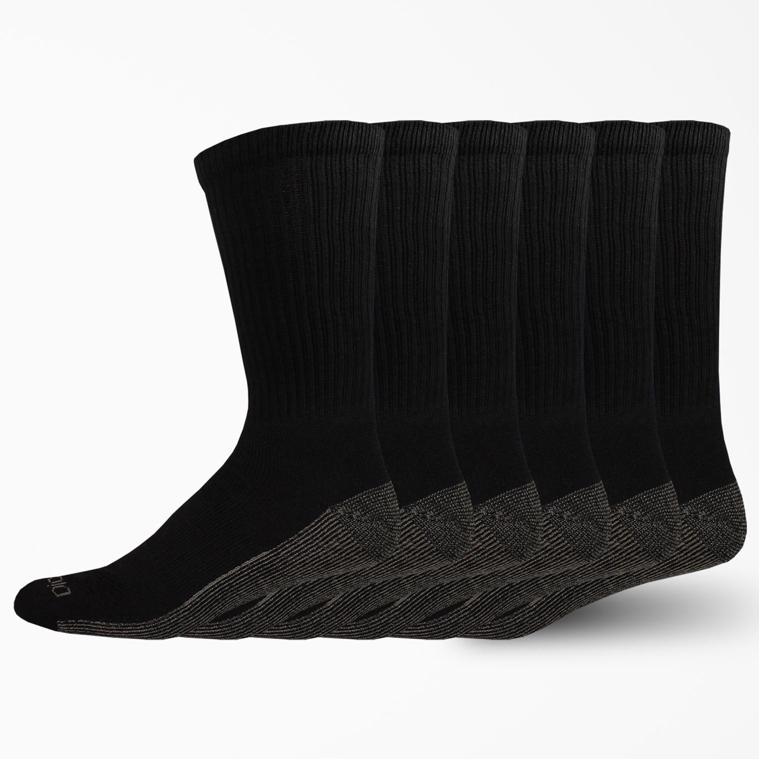 Dickies Dri-Tech Men's 6-12 Crew Socks Black - Case of 2