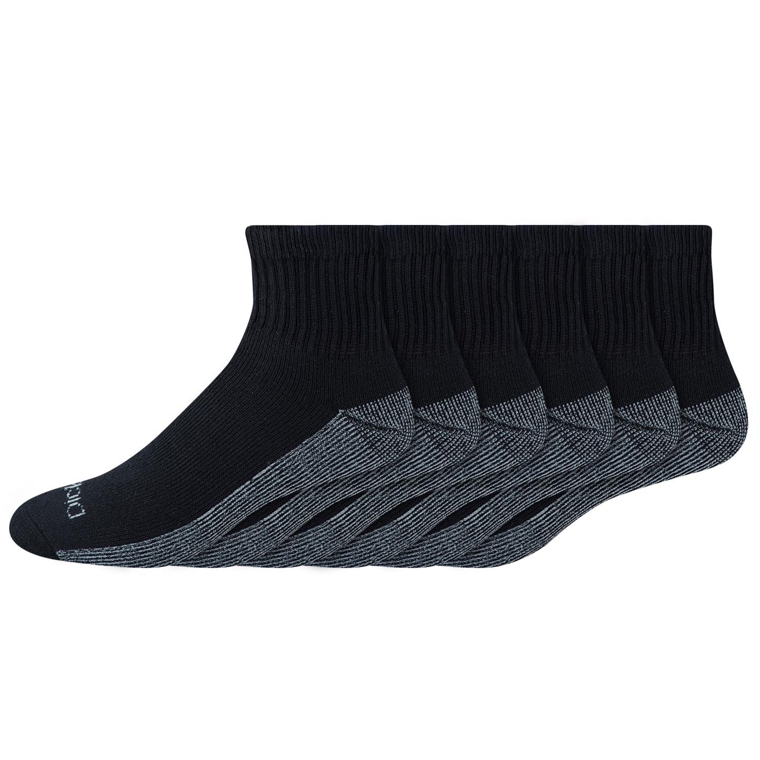Dickies Dri-Tech Men's 6-12 Quarter Sock Black - Case of 2