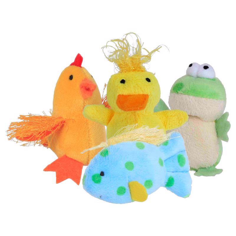 MULTIPET - Multipet Look Who's Talking Assorted Animal Cat Toy 3 in. 1 pk