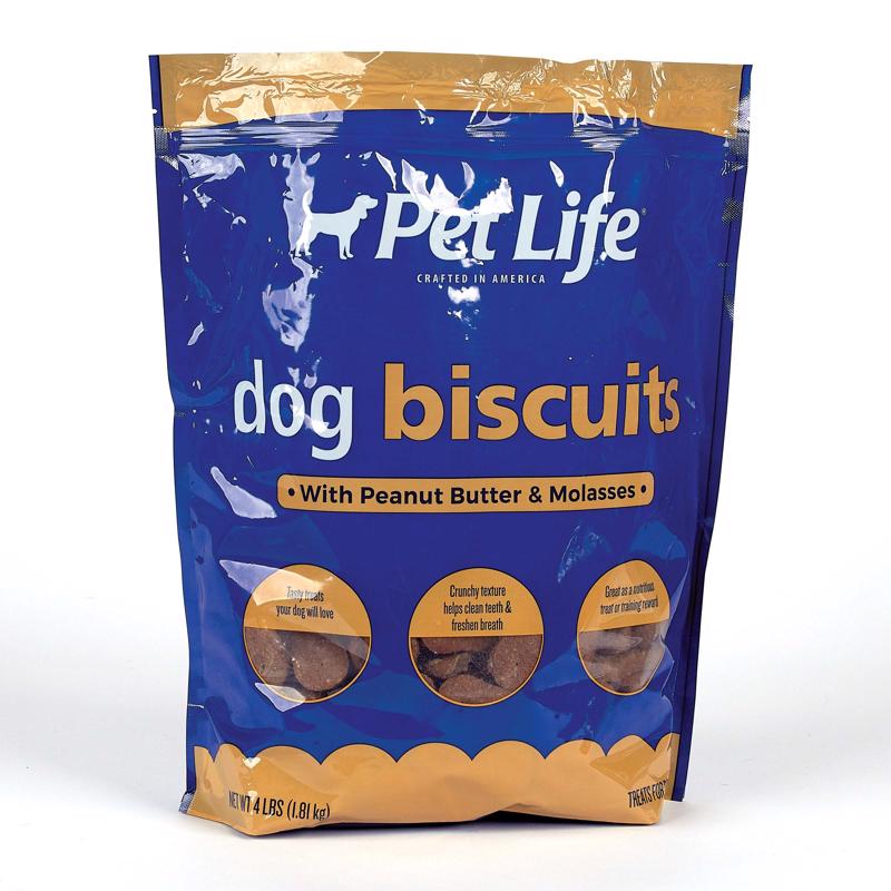 PET LIFE - Pet Life Peanut Butter Grain Free Biscuit For Dogs 4 bag 1 pk