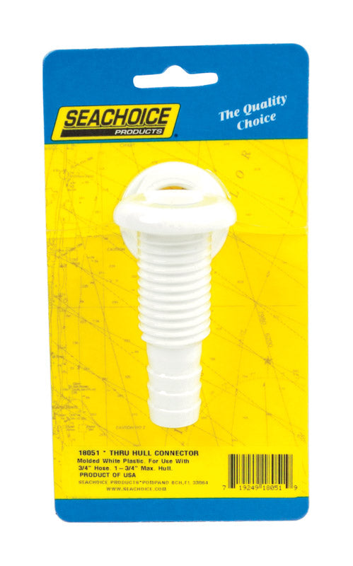 SEACHOICE - Seachoice Polished Plastic 3/4 in. W Thru Hull Connector 1 pk