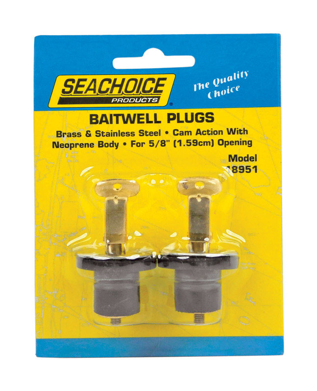 SEACHOICE - Seachoice Stainless Steel 5/8 in. W Deck and Baitwell Plugs 1 pk