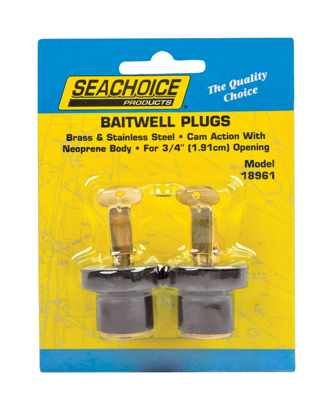 SEACHOICE - Seachoice Stainless Steel 3/4 in. W Deck and Baitwell Plugs 2 pk