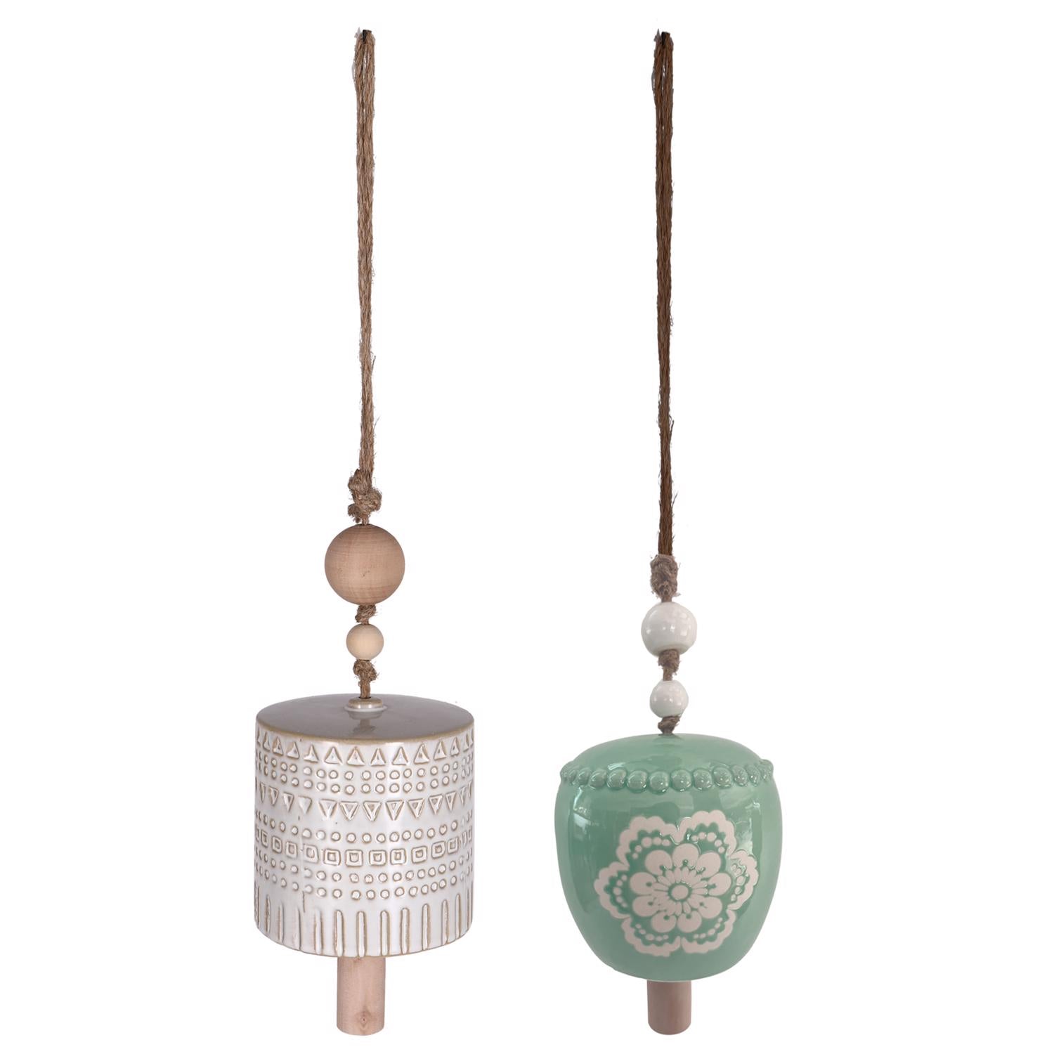 Meadow Creek Multi-color Ceramic 18 in. Bell Chimes - Case of 4