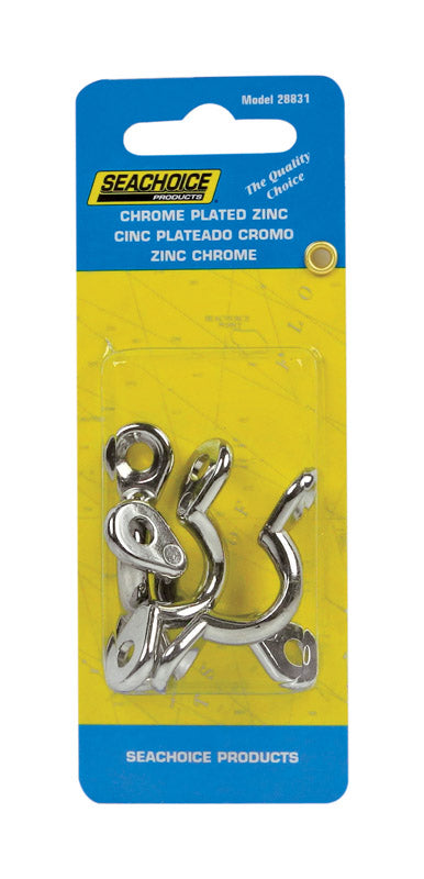 SEACHOICE - Seachoice Chrome-Plated Zinc 1-7/8 in. L X 3/8 in. W Eye Straps 4 pk