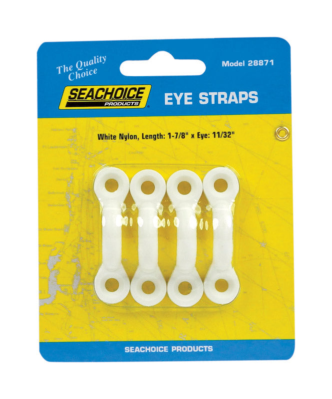 SEACHOICE - Seachoice Polished Nylon 1-7/8 in. L X 11/32 in. W Eye Straps 4 pk [28871]