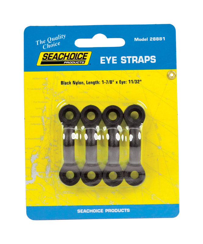 SEACHOICE - Seachoice Polished Nylon 1-7/8 in. L X 11/32 in. W Eye Straps 4 pk [28881]