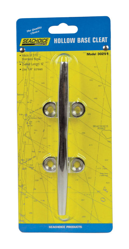 SEACHOICE - Seachoice Stainless Steel 6 in. L Hollow Base Cleat 1 pk