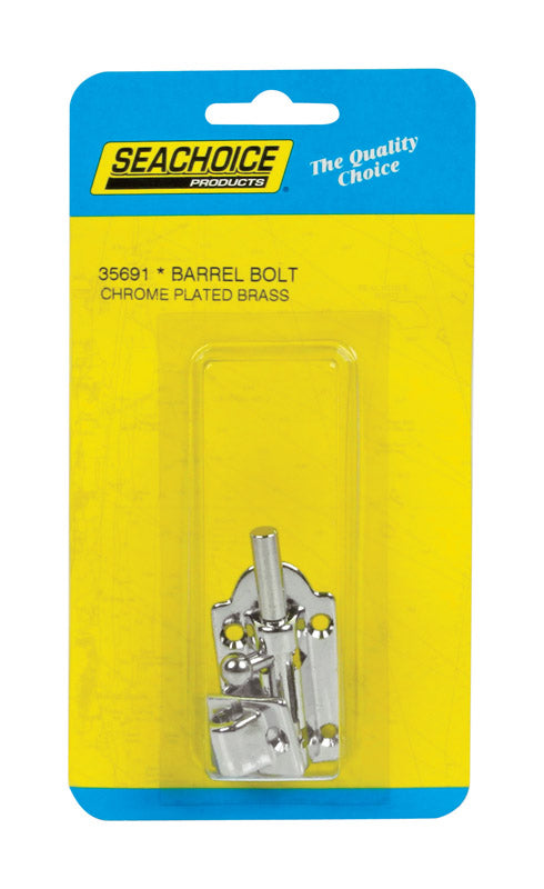 SEACHOICE - Seachoice Chrome-Plated Brass 2-7/8 in. L X 1-3/8 in. W Barrel Bolt 1 pk