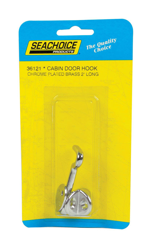 SEACHOICE - Seachoice Chrome-Plated Brass 2 in. L Cabin Door Hook 1 pk