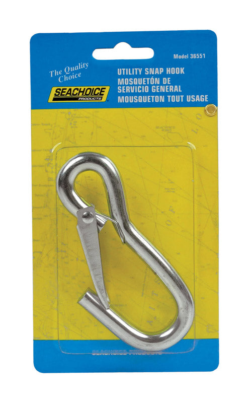 SEACHOICE - Seachoice Zinc-Plated Steel 4-1/2 in. L Utility Snap Hook 1 pk