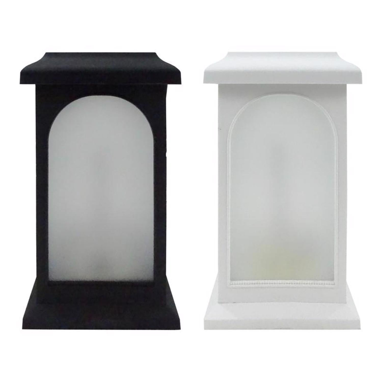 Alpine Plastic Black/White LED Candle Lantern - Case of 4