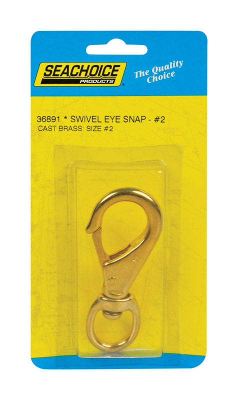 SEACHOICE - Seachoice Chrome-Plated Brass 3-3/4 in. L X 3/4 in. W Swivel Eye Snap Hook 1 pk