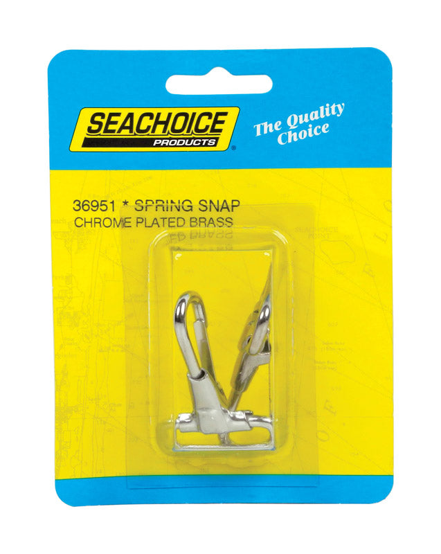 SEACHOICE - Seachoice Chrome-Plated Brass 2-1/8 in. L X 1 in. W Spring Snaps 2 pk