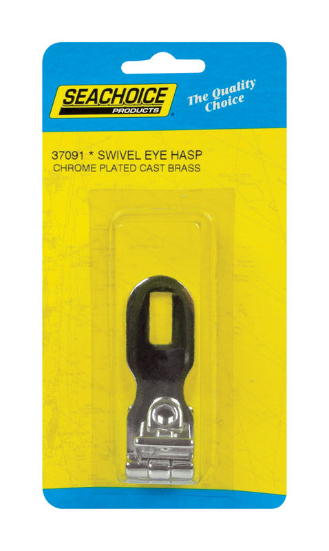 SEACHOICE - Seachoice Chrome-Plated Brass 3 in. L X 1 in. W Swivel Eye Hasp 1 pk