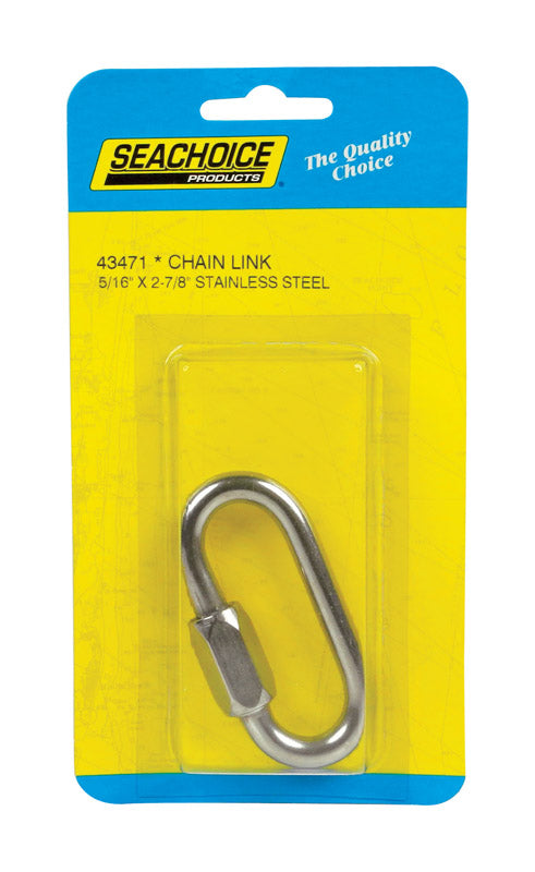 SEACHOICE - Seachoice Polished Stainless Steel 3 in. L X 5/16 in. W Chain Link 1 pk