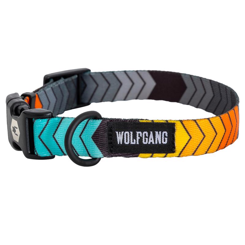 WOLFGANG - Wolfgang Multicolored ChevTech Polyester Dog Adjustable Collar Medium