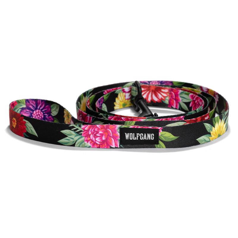 WOLFGANG - Wolfgang Multicolored DarkFloral Polyester Dog Leash Medium/Large