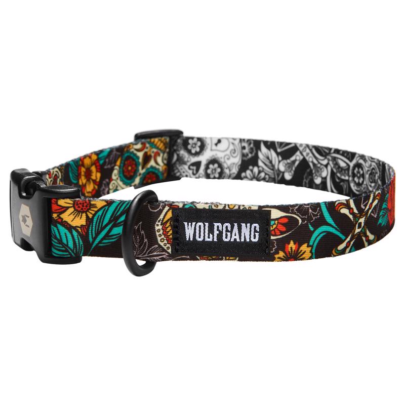 WOLFGANG - Wolfgang Multicolored LosMuertos Polyester Dog Adjustable Collar Medium