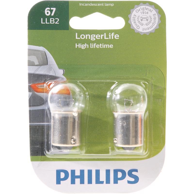 PHILIPS - Philips LongerLife Incandescent Marker/Turn/Utility Miniature Automotive Bulb 67LLB2