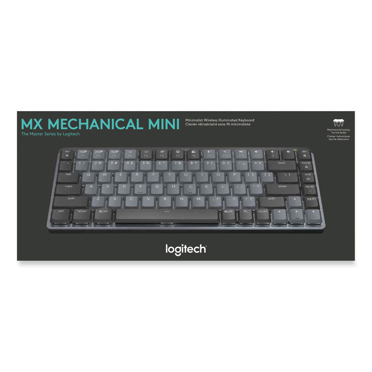 Logitech - MX Mechanical Wireless Illuminated Performance Keyboard, Mini, Graphite